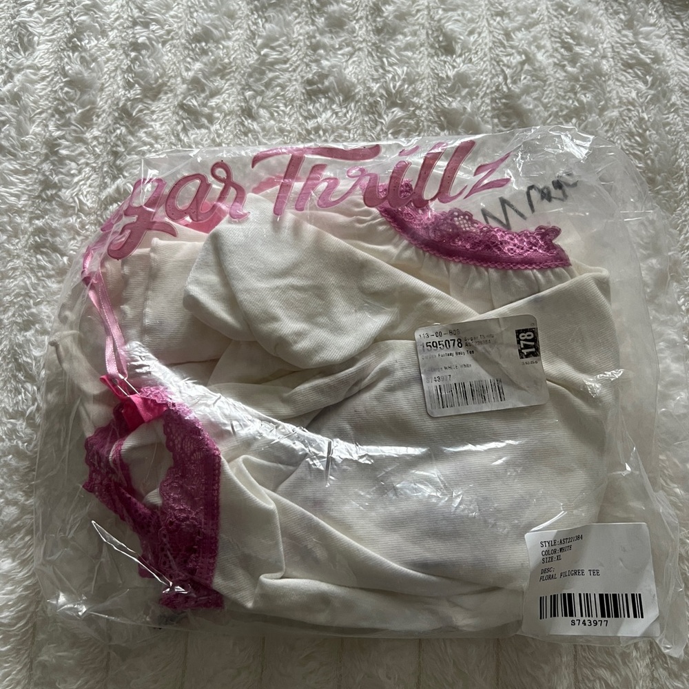 sugar thrillz fantasy garden crop top tee xl